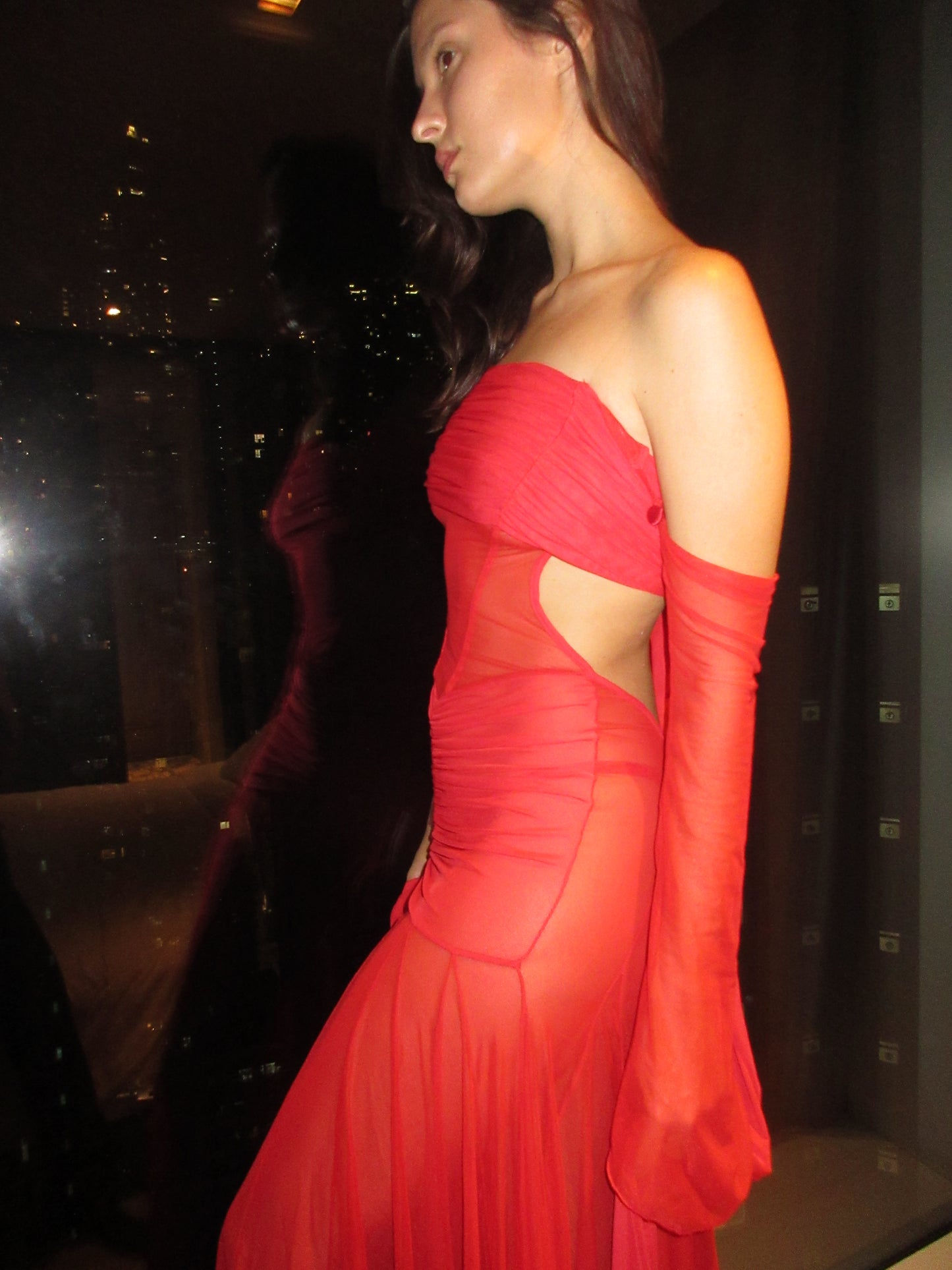 The Athena Dress - Crimson Flame