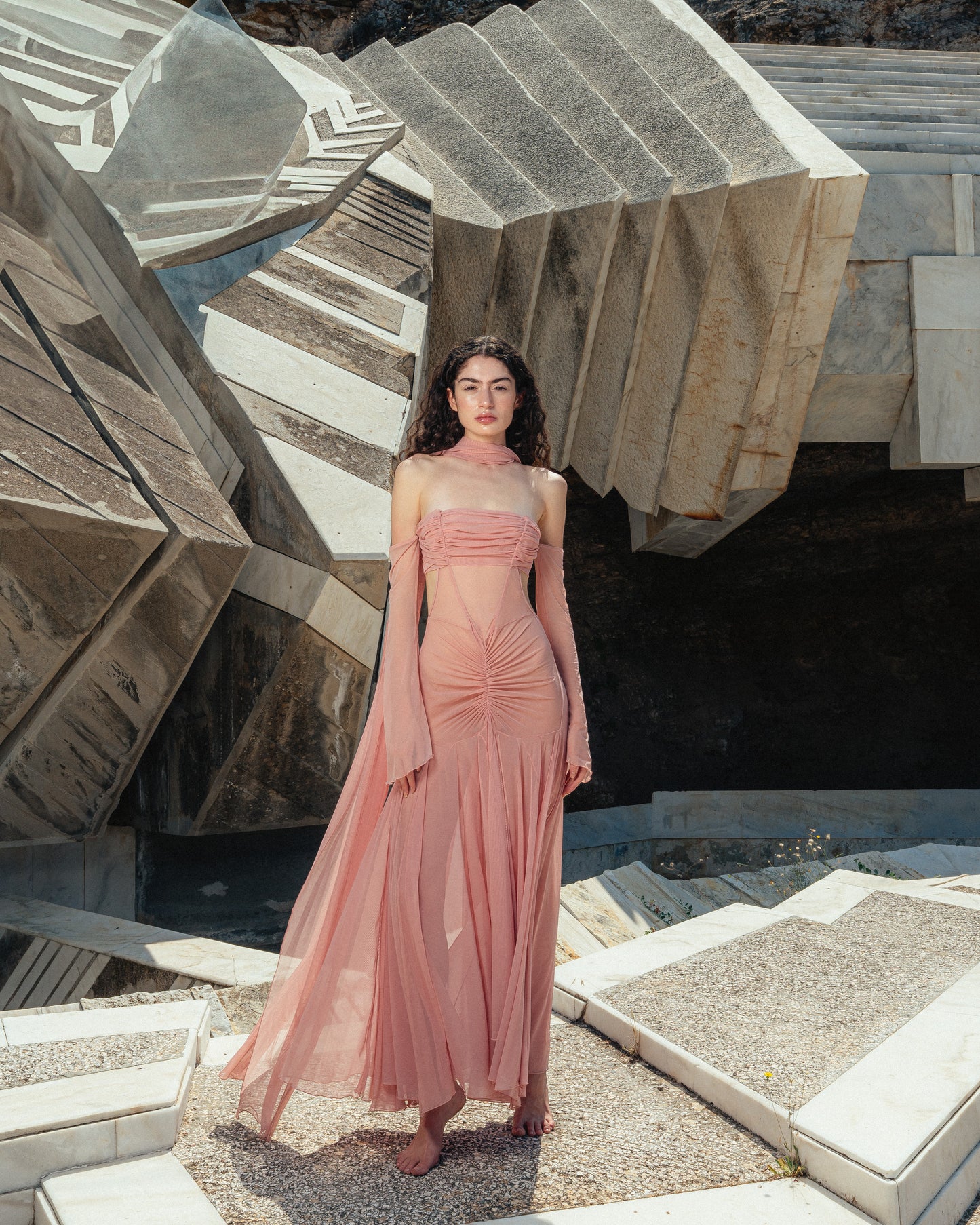 The Athena Dress - Lotus Pink