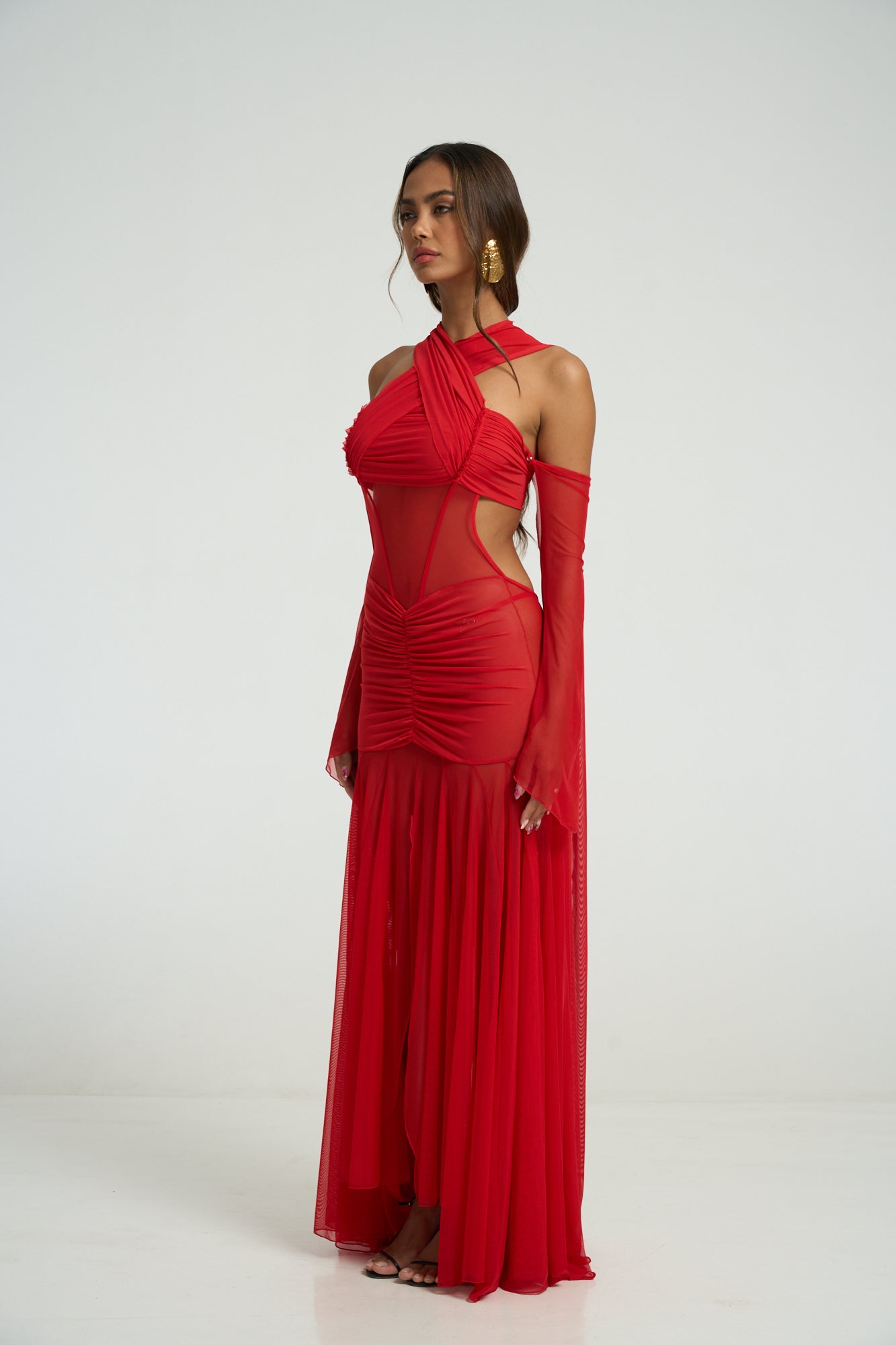 The Athena Dress - Crimson Flame